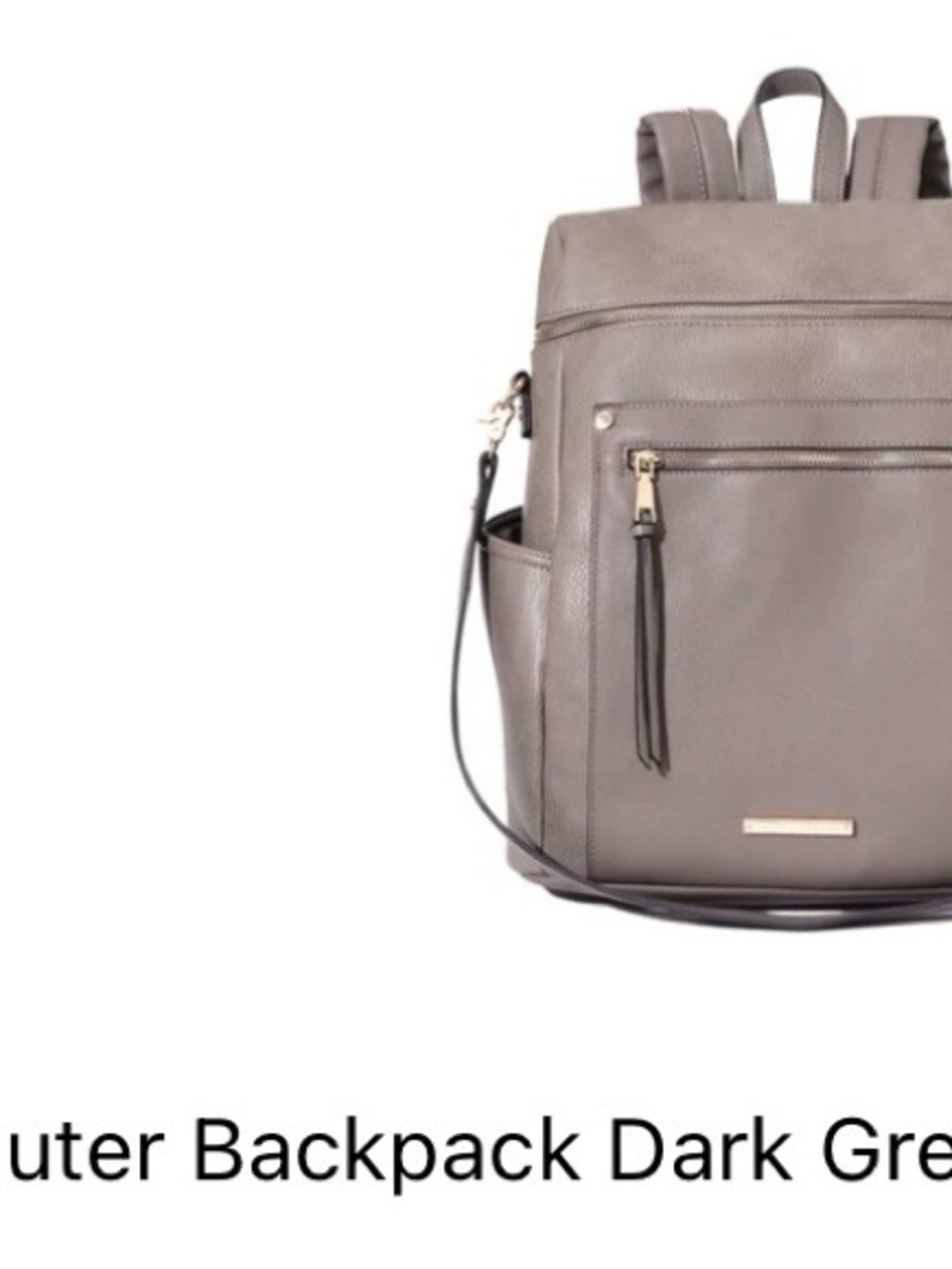 Poppy & Peonies Dark Gray Convertible Women’s Backpack - Picture 2 of 10